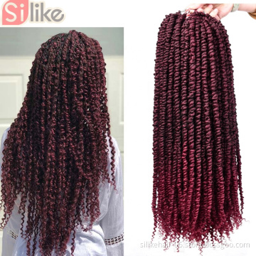 passion twis24'' Pre-twisted Passion Twist Hair 6 Packs Water Wave Passion Twists Crochet Braids Synthetic Fiber Hair Extensions